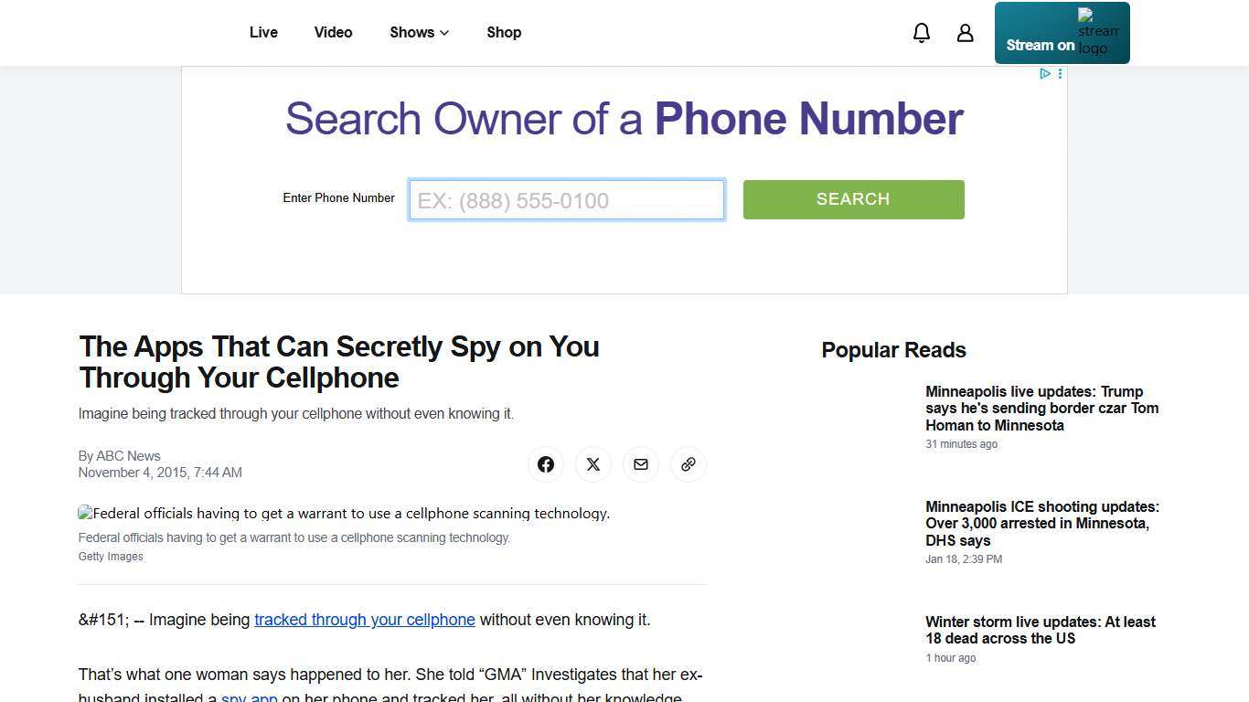 The Apps That Can Secretly Spy on You Through Your Cellphone - ABC News